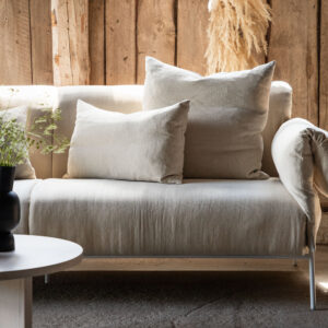 Öckerö – Canapé 3 places – Beige, Blanc – 91 x 80 x 237 cm