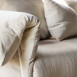 Öckerö – Canapé 3 places – Beige, Blanc – 91 x 80 x 237 cm
