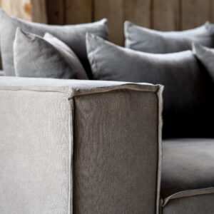 Gillholmen – Canapé 3 places – Noir, Gris – 116 x 80 x 232 cm