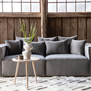 Gillholmen – Canapé 3 places – Noir, Gris – 116 x 80 x 232 cm