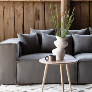 Gillholmen – Canapé 3 places – Noir, Gris – 116 x 80 x 232 cm