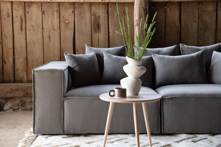 Gillholmen – Canapé 3 places – Noir, Gris – 116 x 80 x 232 cm