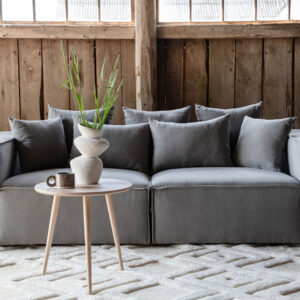 Gillholmen – Canapé 3 places – Noir, Gris – 116 x 80 x 232 cm