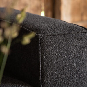 Gillholmen – Canapé 3 places – Noir, Gris foncé – 114 x 62 x 284 cm