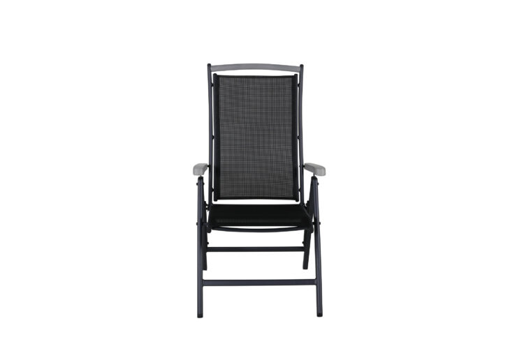 Albany – Chaise réglable – Noir – 60 x 110 x 60 cm