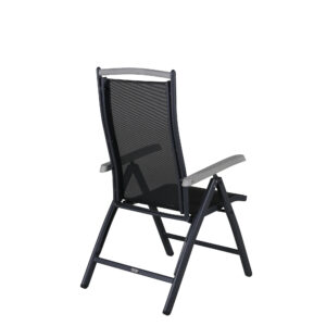 Albany – Chaise réglable – Noir – 60 x 110 x 60 cm