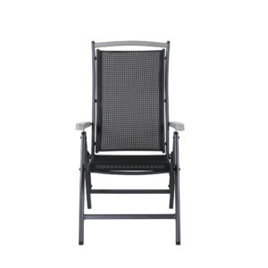 Albany – Chaise réglable – Noir – 60 x 110 x 60 cm