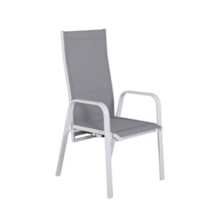 Copacabana – Recliner Chair – Gris, Blanc – 65 x 110 x 57 cm