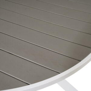 Parma – Table à manger ronde – Gris, Blanc – ⌀140 cm