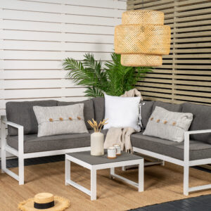 Salvador – Salon d&rsquo;angle – Gris, Blanc
