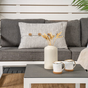 Salvador – Salon d&rsquo;angle – Gris, Blanc