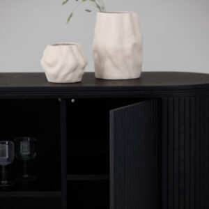 Fjällbacka – Meuble de rangement – Noir – 48 x 80 x 160 cm