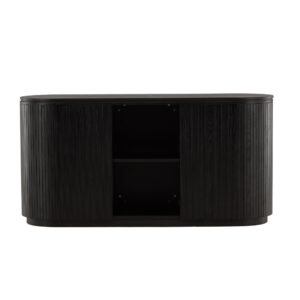 Fjällbacka – Meuble de rangement – Noir – 48 x 80 x 160 cm