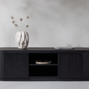 Fjällbacka – Meuble TV – Noir – 48 x 45 x 160 cm