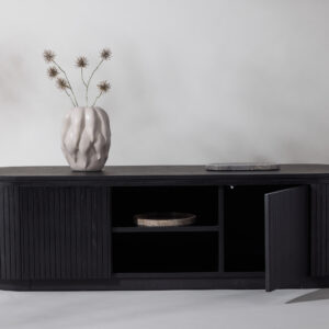 Fjällbacka – Meuble TV – Noir – 48 x 45 x 160 cm