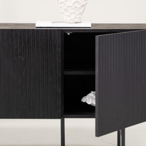 Björkön – Meuble de rangement – Noir – 42 x 75 x 150 cm