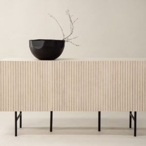 Björkön – Meuble de rangement – Noir, Blanchi – 42 x 75 x 150 cm