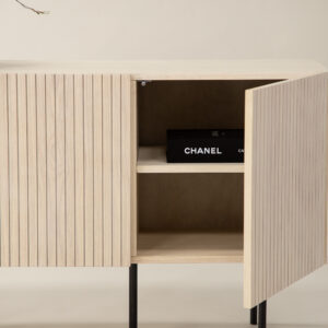 Björkön – Meuble de rangement – Noir, Blanchi – 42 x 75 x 150 cm