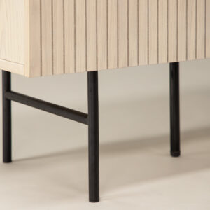 Björkön – Meuble de rangement – Noir, Blanchi – 42 x 75 x 150 cm