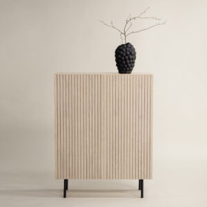 Björkön – Meuble de rangement – Noir, Blanchi – 30 x 103 x 80 cm