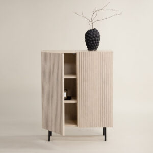Björkön – Meuble de rangement – Noir, Blanchi – 30 x 103 x 80 cm