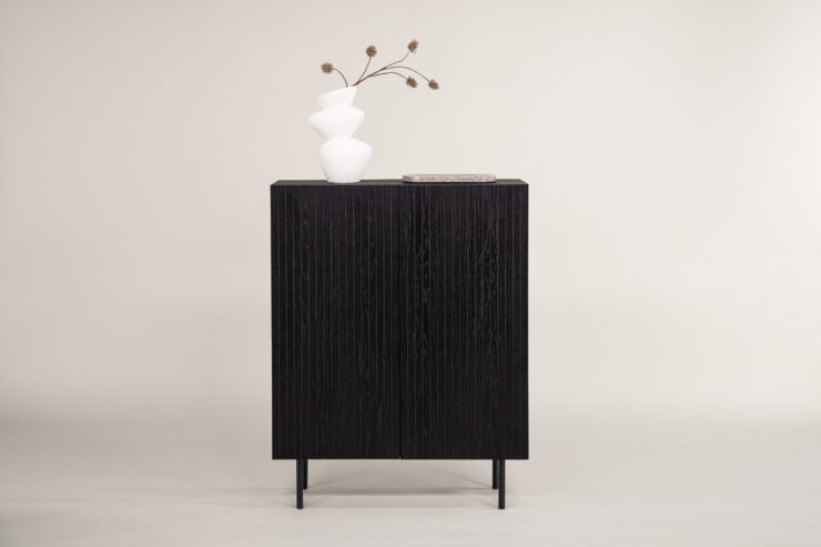 Björkön – Meuble de rangement – Noir – 30 x 103 x 80 cm