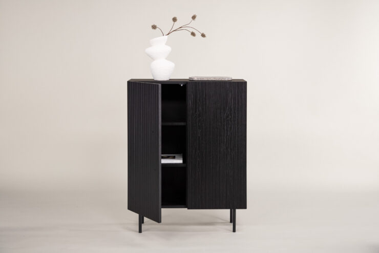Björkön – Meuble de rangement – Noir – 30 x 103 x 80 cm