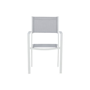 Copacabana – Chaise de salle à manger – Gris, Blanc – 61 x 88 x 57 cm