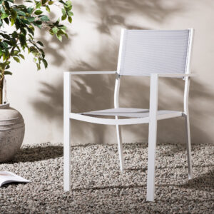 Copacabana – Chaise de salle à manger – Gris, Blanc – 61 x 88 x 57 cm
