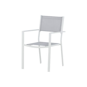 Copacabana – Chaise de salle à manger – Gris, Blanc – 61 x 88 x 57 cm