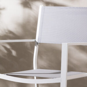 Copacabana – Chaise de salle à manger – Gris, Blanc – 61 x 88 x 57 cm