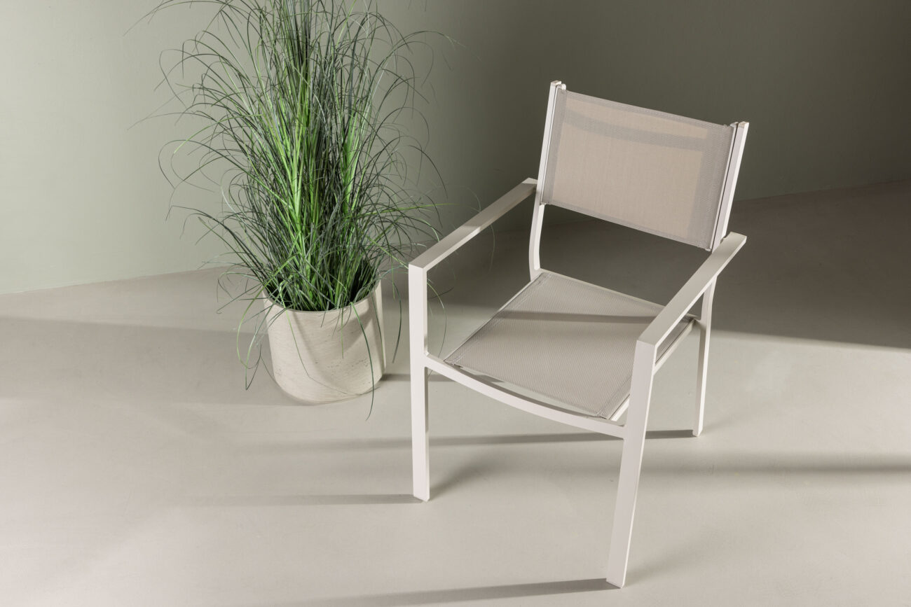 Copacabana – Chaise de salle à manger – Beige – 61 x 88 x 57 cm