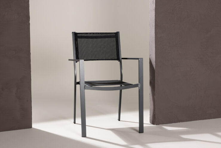 Copacabana – Chaise de salle à manger – Noir – 61 x 88 x 57 cm