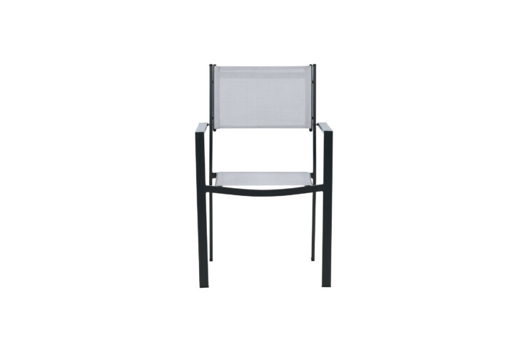 Copacabana – Chaise de salle à manger – Noir, Gris – 61 x 88 x 57 cm