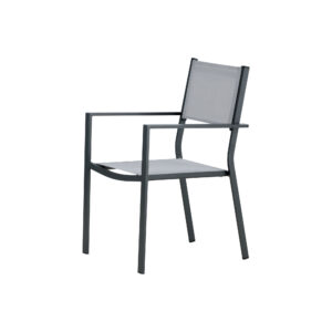 Copacabana – Chaise de salle à manger – Noir, Gris – 61 x 88 x 57 cm