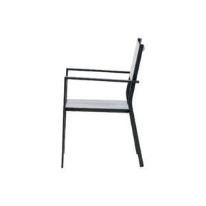 Copacabana – Chaise de salle à manger – Noir, Gris – 61 x 88 x 57 cm