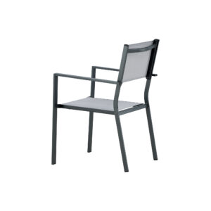 Copacabana – Chaise de salle à manger – Noir, Gris – 61 x 88 x 57 cm
