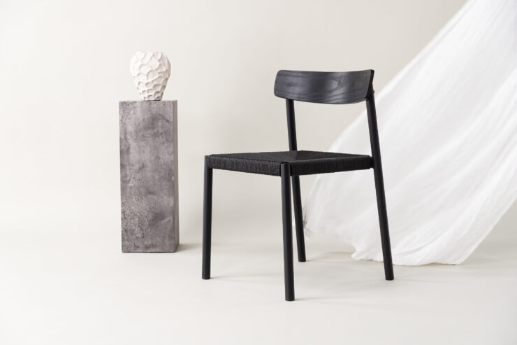 Malmön – Chaise de salle à manger – Noir – 54 x 79 x 52 cm
