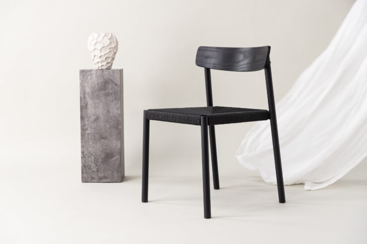 Malmön – Chaise de salle à manger – Noir – 54 x 79 x 52 cm