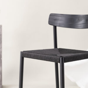 Malmön – Chaise de salle à manger – Noir – 54 x 79 x 52 cm