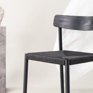 Malmön – Chaise de salle à manger – Noir – 54 x 79 x 52 cm