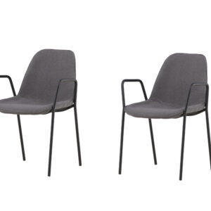 Klädesholmen – Chaise de salle à manger – Noir, Gris foncé – 60 x 80 x 56 cm