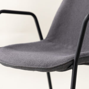 Klädesholmen – Chaise de salle à manger – Noir, Gris foncé – 60 x 80 x 56 cm