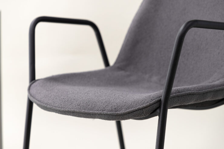 Klädesholmen – Chaise de salle à manger – Noir, Gris foncé – 60 x 80 x 56 cm