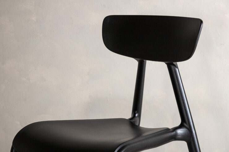 Ursholmen – Chaise de salle à manger – Noir – 54 x 80 x 49 cm