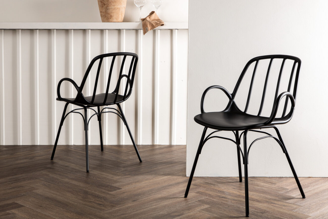 Dyrön – Chaise de salle à manger – Noir – 59 x 81 x 55 cm