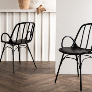 Dyrön – Chaise de salle à manger – Noir – 59 x 81 x 55 cm