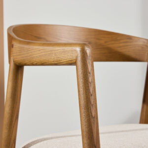 Långön – Chaise de salle à manger – Beige, Marron foncé – 56 x 77 x 53 cm