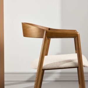 Långön – Chaise de salle à manger – Beige, Marron foncé – 56 x 77 x 53 cm
