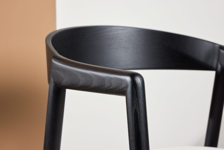 Långön – Chaise de salle à manger – Beige, Noir – 56 x 77 x 53 cm